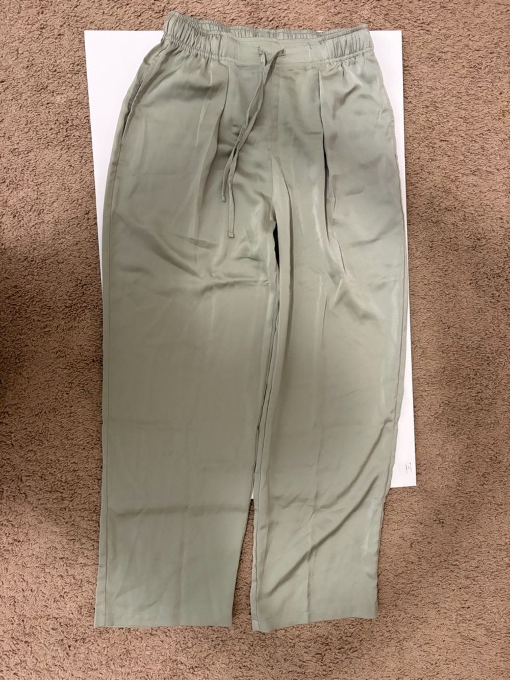 Uniqlo Light light Green Drawstring Trousers
